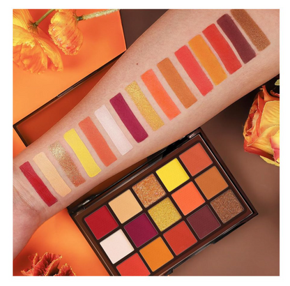 Ucanbe Sunset Orange Eyeshadow Palette, Water & Sweat Proof, 15-Pack, STUB061_16