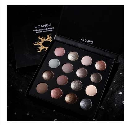 Ucanbe Sunkissed Classic Baked Formula Eyeshadow Palette, 16-Pack, STUB158