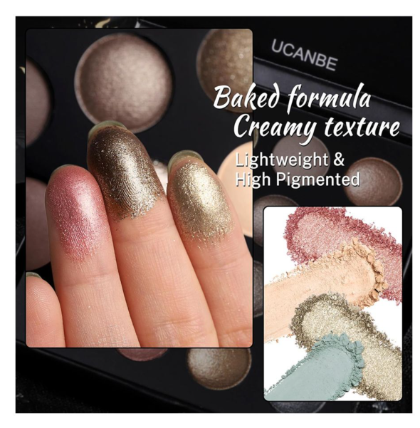 Ucanbe Sunkissed Classic Baked Formula Eyeshadow Palette, 16-Pack, STUB158