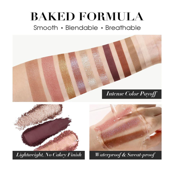 Ucanbe Baked Beauty Face Palette, Waterproof, 10-Pack, STUB203
