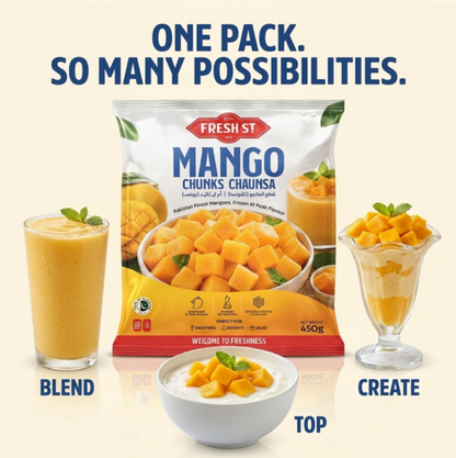 Fresh Street Mango Chunks, Chaunsa, 450g