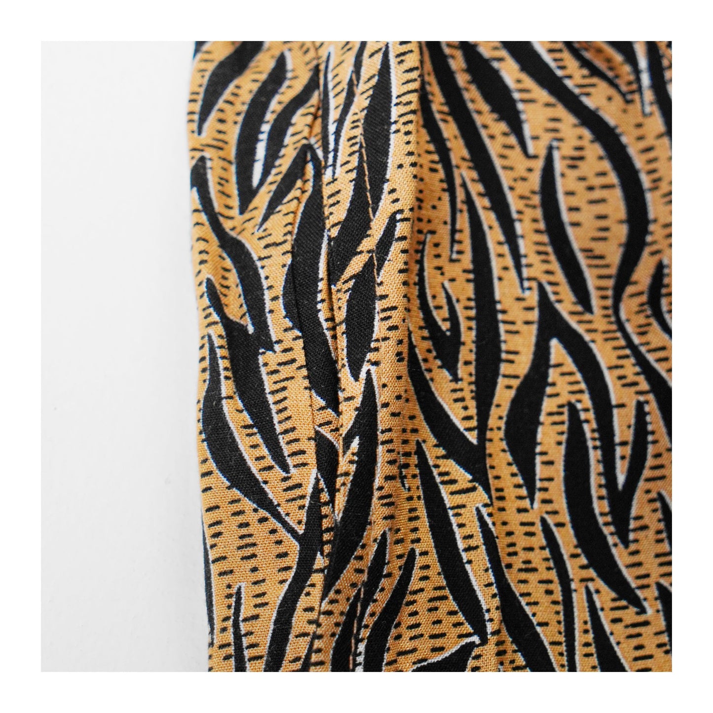 Basix Women's Twin Pocket Trouser, Camel Brown & Black, Zebra Prints, LT-619