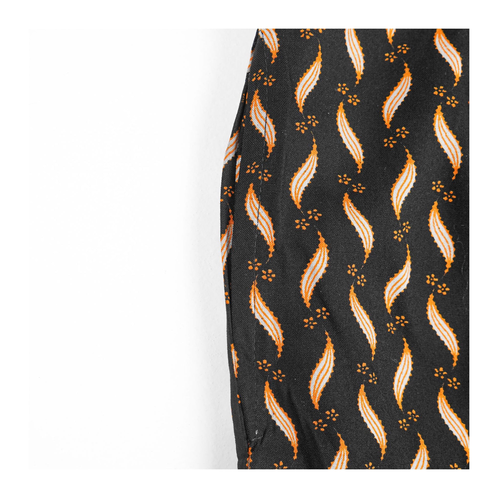Basix Women's Twin Pocket Trouser, Black With Golden Petals, LT-620