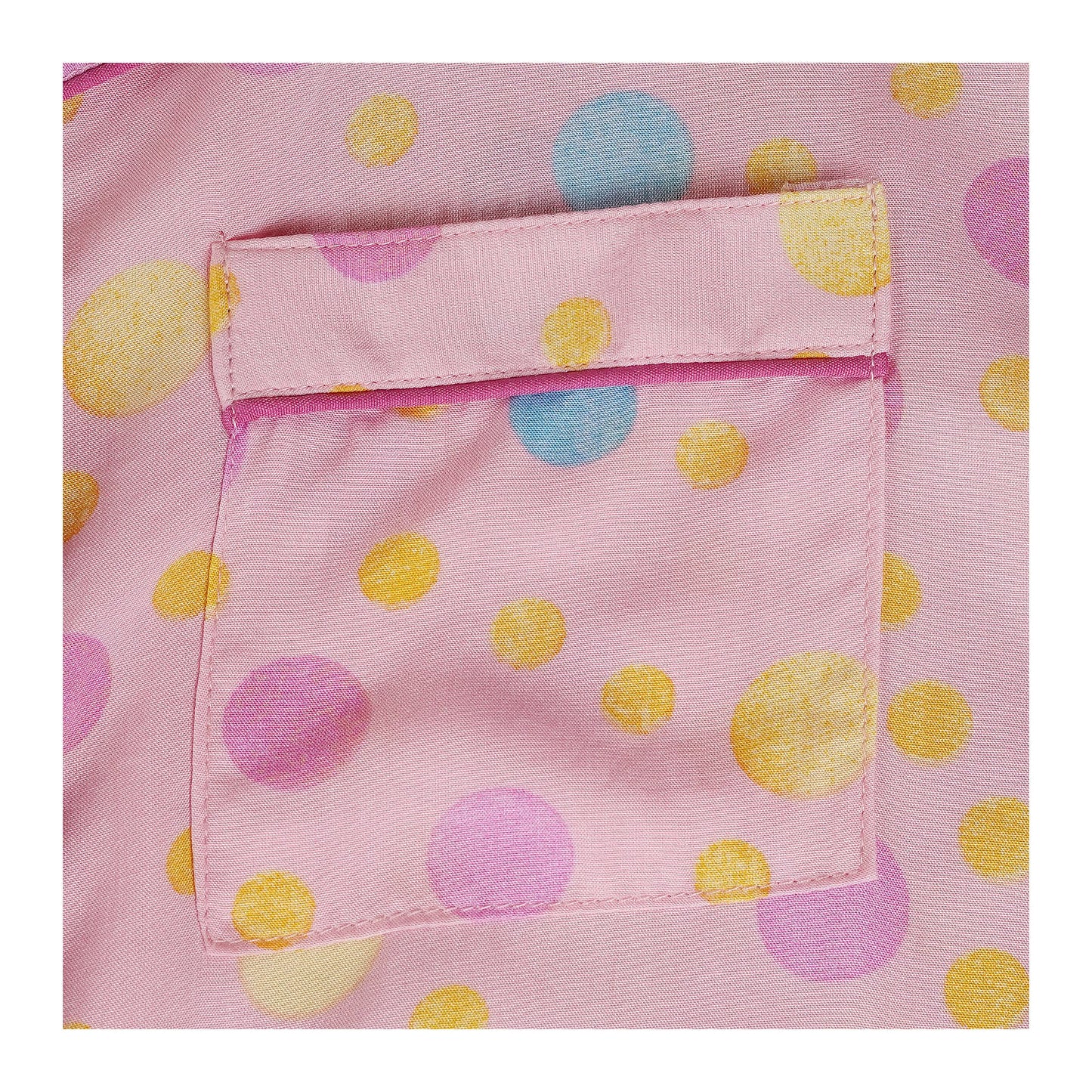 Basix Girl's Short Sleeves Nightwear 2-Piece Set, Pink Multi Colored Polka Dots, GRL-190
