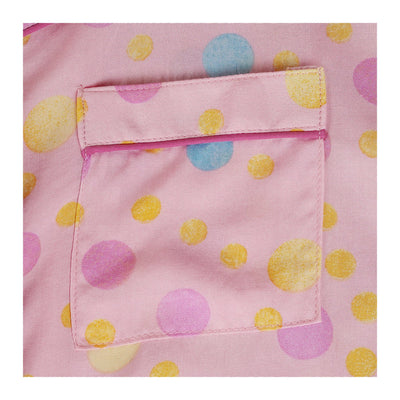 Basix Girl's Short Sleeves Nightwear 2-Piece Set, Pink Multi Colored Polka Dots, GRL-190