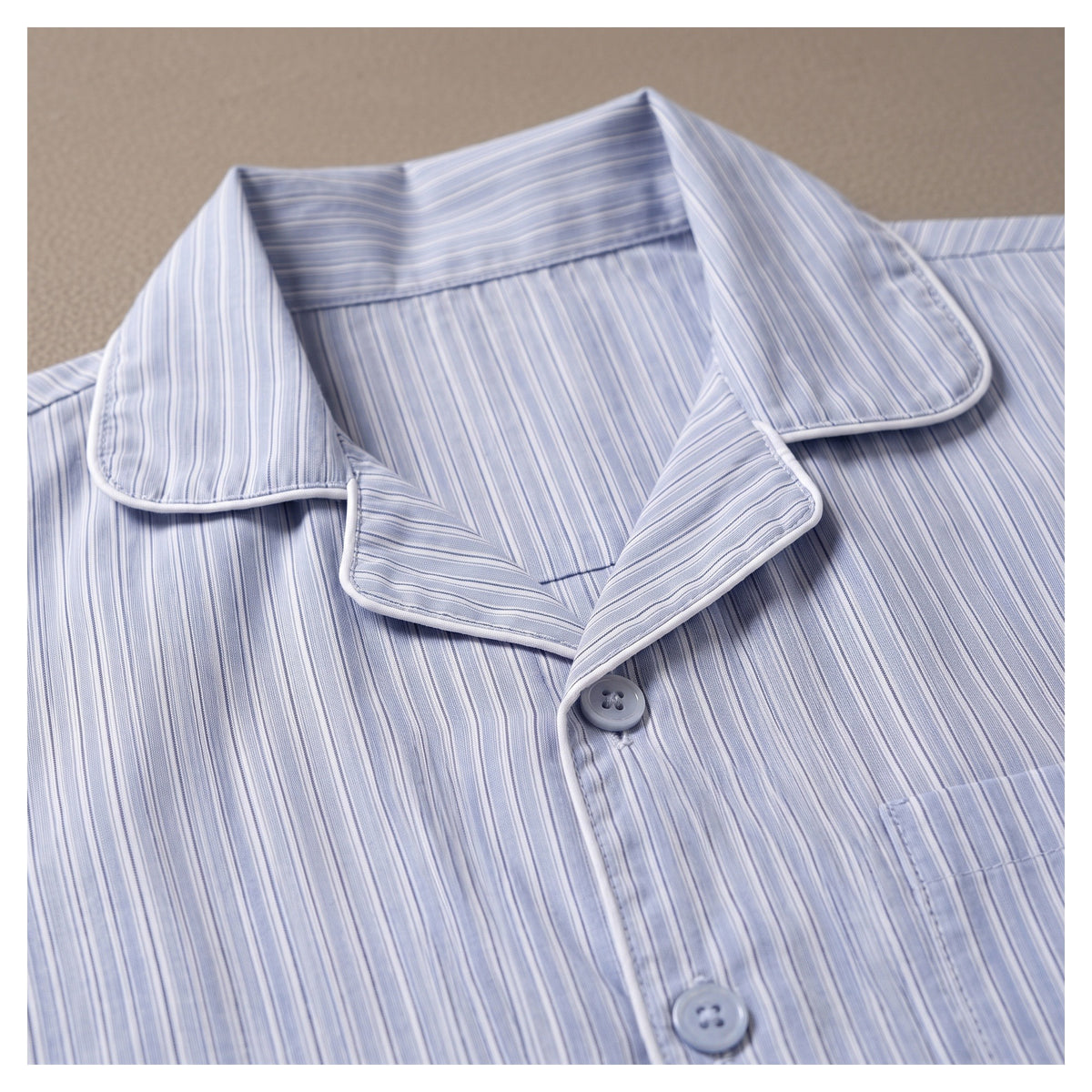 Basix Men's Stripes Short Sleeves Loungewear 2 Piece Set Sky Blue & White LW-843