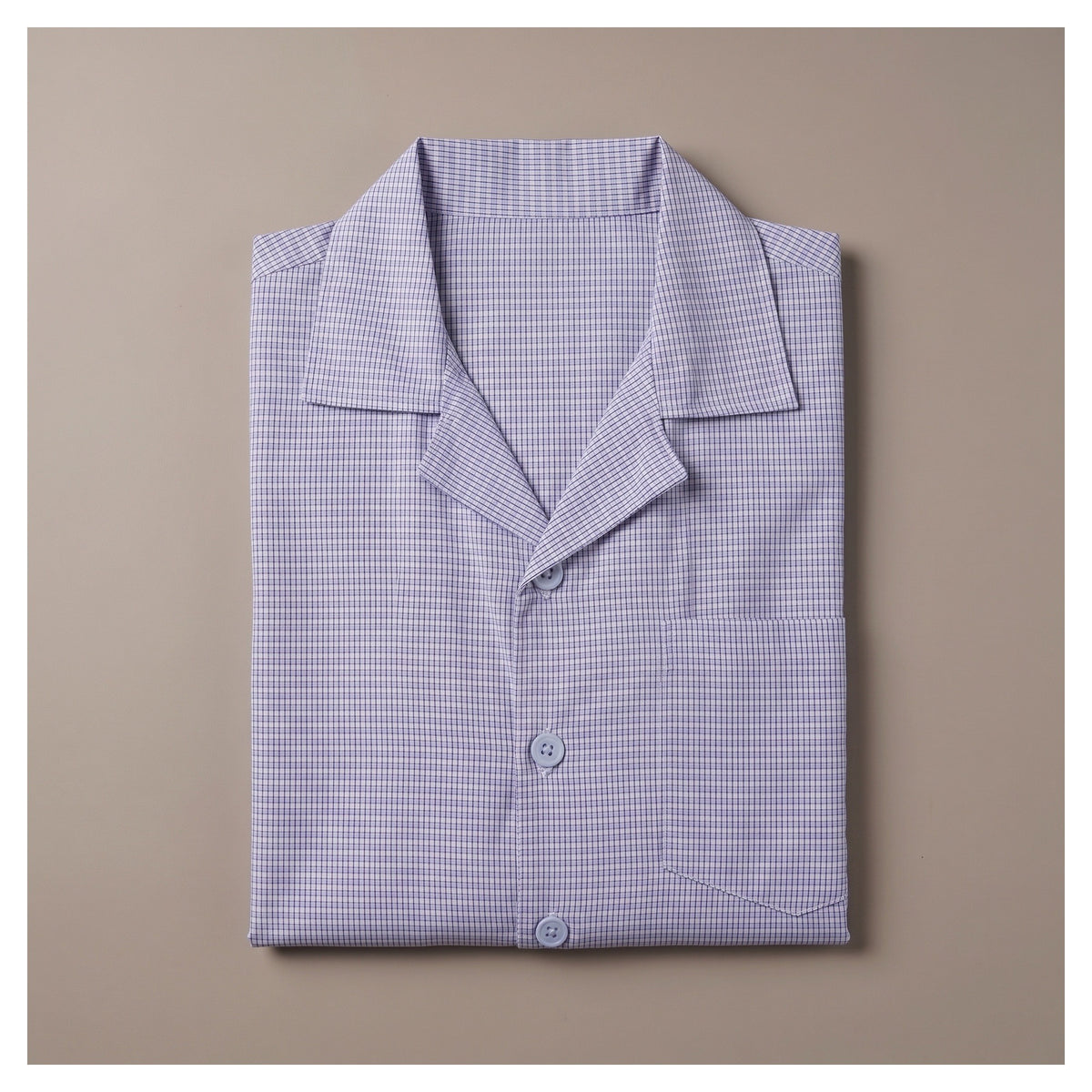 Basix Men's Miniature Checks Short Sleeves Loungewear 2 Piece Set Turquoise & White LW-844