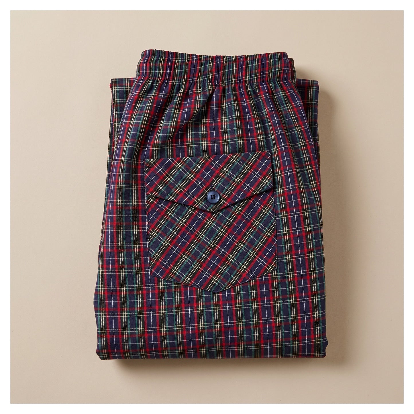 Basix Men's Checkered Trouser Black & Red Multi Colored MT-954