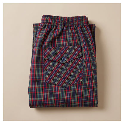 Basix Men's Checkered Trouser Black & Red Multi Colored MT-954