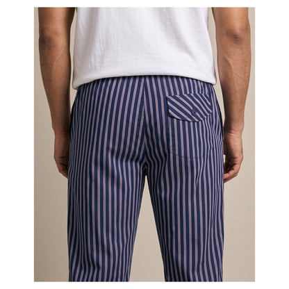 Basix Men's Stripes Trouser Mid Night Blue & Beige MT-955