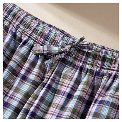 Basix Men's Checkered Trouser Multi Colored Grey Green & Charcoal MT-956