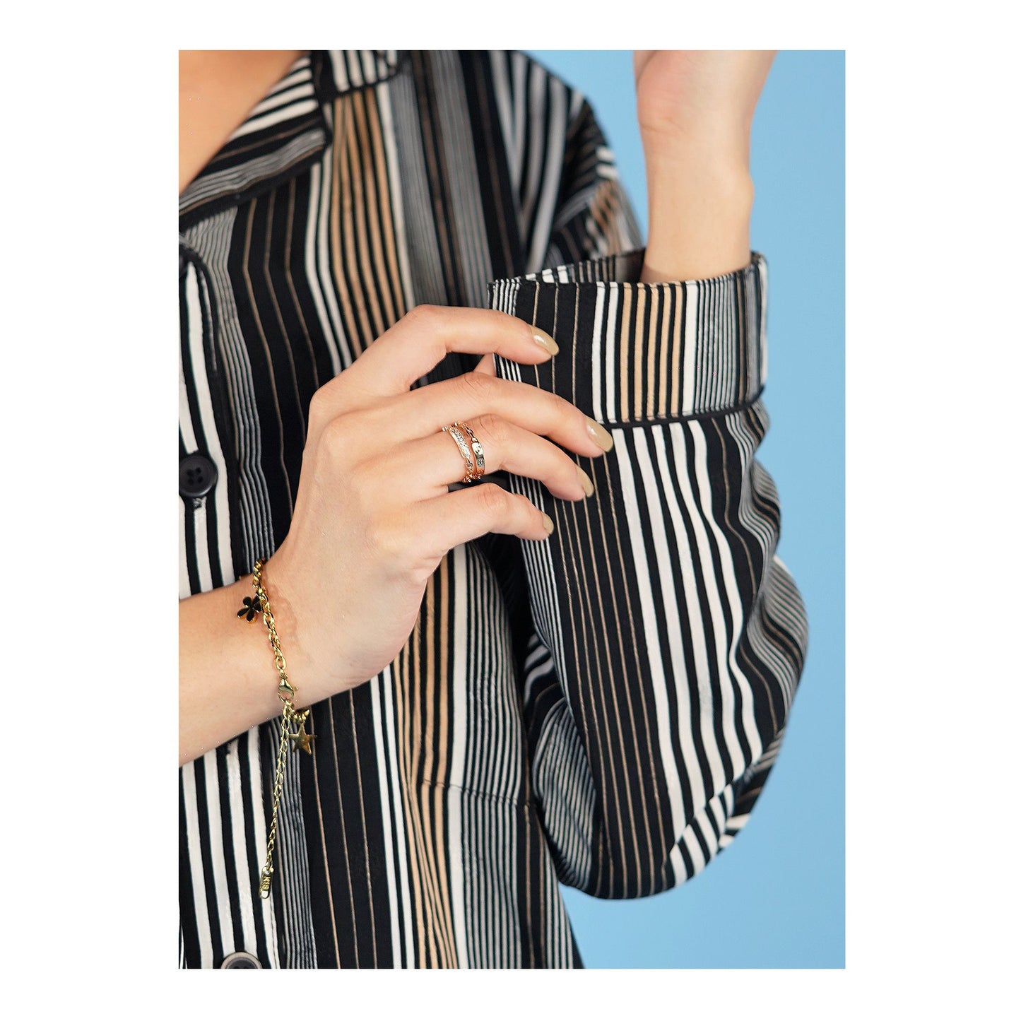 Basix Women's Stripes Loungewear 2 Pieces Set, Black Grey &amp; White, LW-676