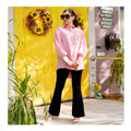 Basix Ladies Textured Fabric Pink Western Shirt, LWS-25