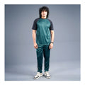 Basix Men's Embroidered Dry Fit Tracksuit, Teal & Black, TS-204