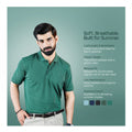 Basix Men's Cotton Polo T-Shirt, Olive