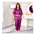 Basix Women's Silk Loungewear, 2-Piece, Deep Lilac, SW-115