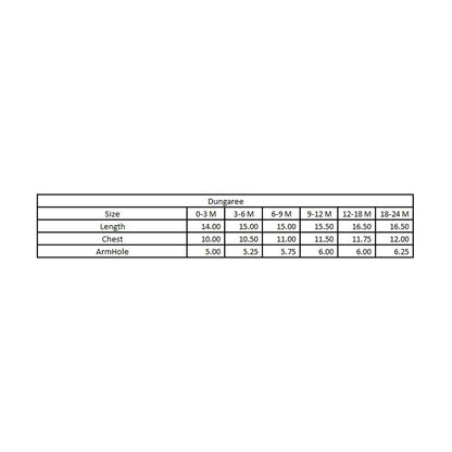 Basix Infant Center Cut Dungaree, 6003