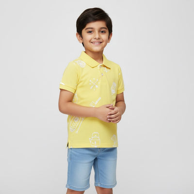 Basix Boys Champ Champ Polo with Flat Knit Collar  2711