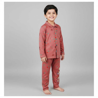 Basix Boys Piping Night Suit, 6046