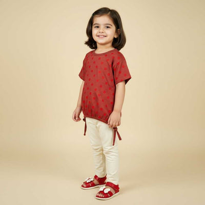 Basix Girls Bottom Gather Top  6037