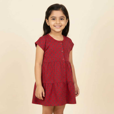 Basix Girls Paisley Play Night Suit With Crew Neck T-Shirt  2733