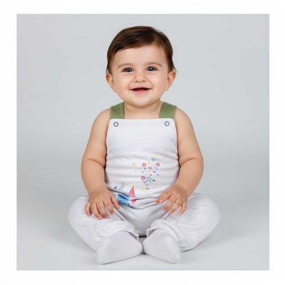 Basix Infant Cross Button Dungaree, 6002