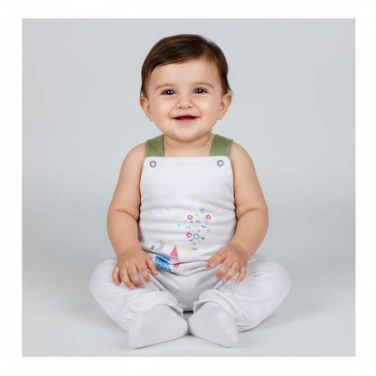 Basix Infant Cross Button Dungaree, 6002