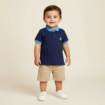 Basix Infant Monster At A Party Polo with Self Collar, 2654