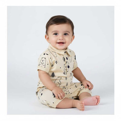 Basix Infant Polo Romper, 6000