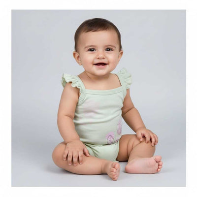 Basix Infant Sleeveless Frill Bodysuit  6016