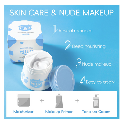 Laikou Milk Brightening Cream, Hyaluronic Acid & Niacinamide, For Non-Allergic Skin, 55g, LK91965D