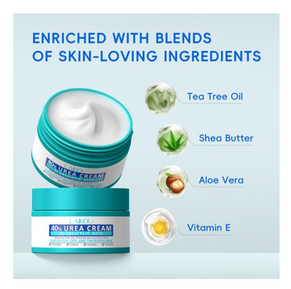 Laikou 40% Urea Cream, Salicylic Acid, Shea Butter, For Rough & Dry Skin, 100g, LK32883A