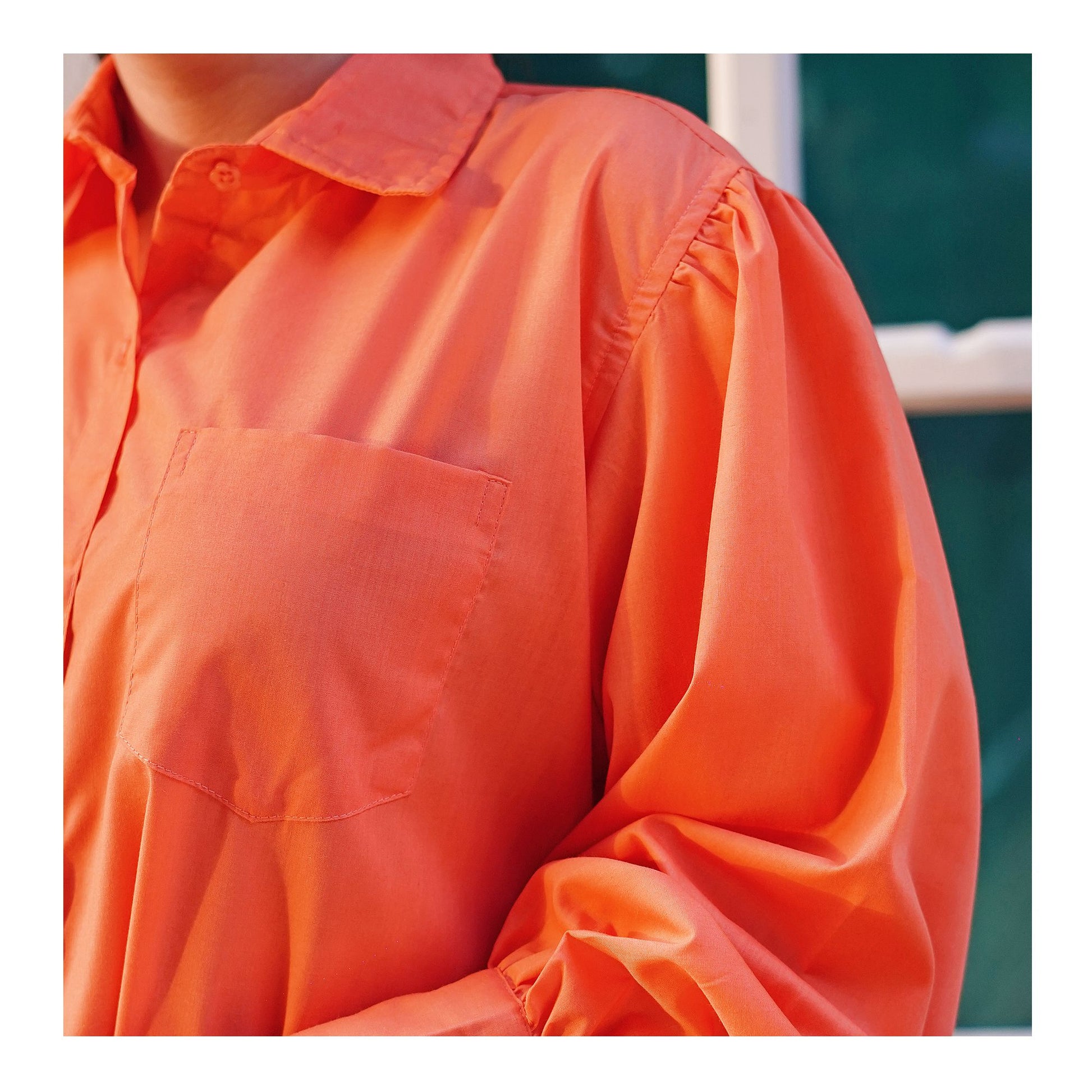 Basix Ladies Western Classic Orange Shirt, LWS-23