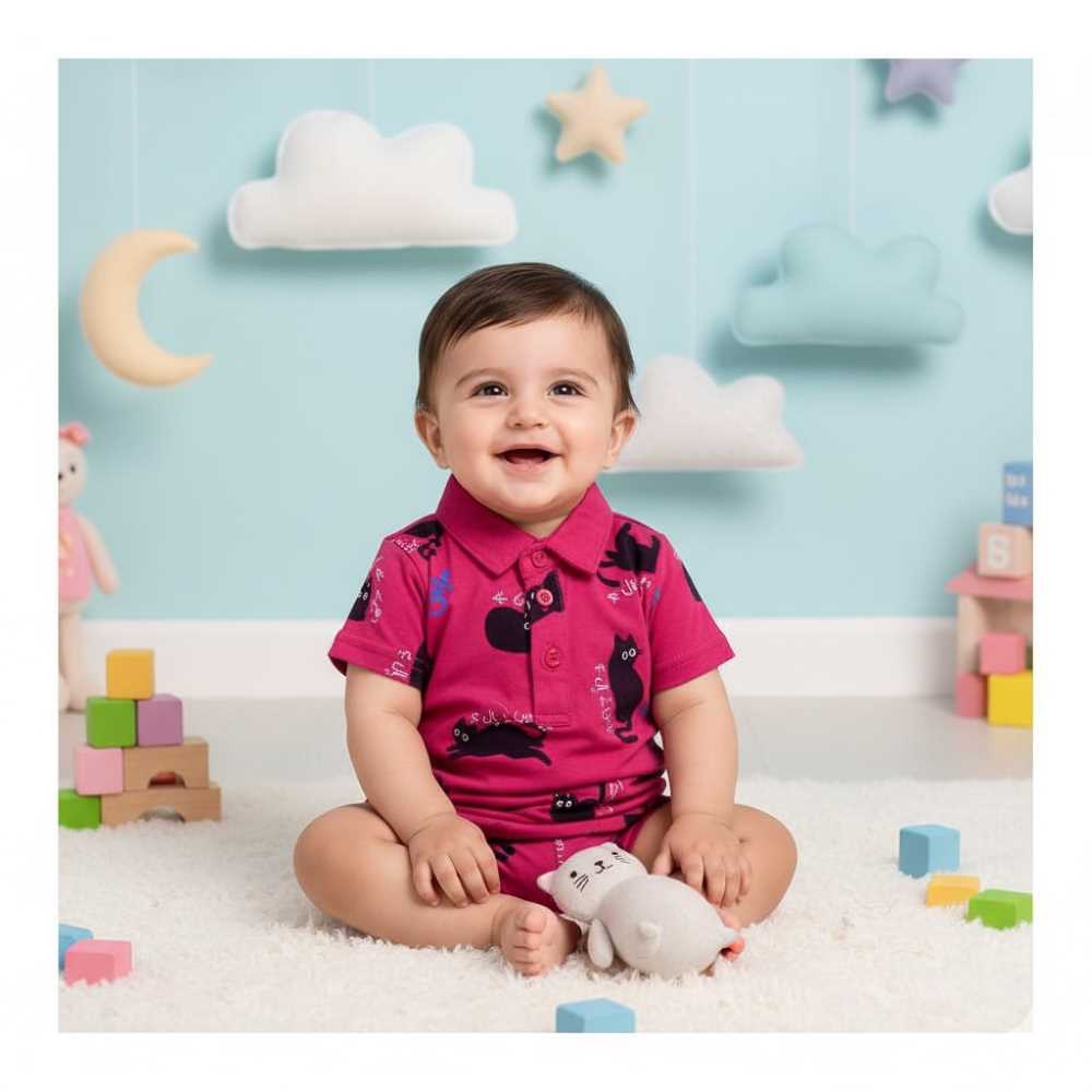 Basix Infant Ghousla Polo (Self Collar)  2614