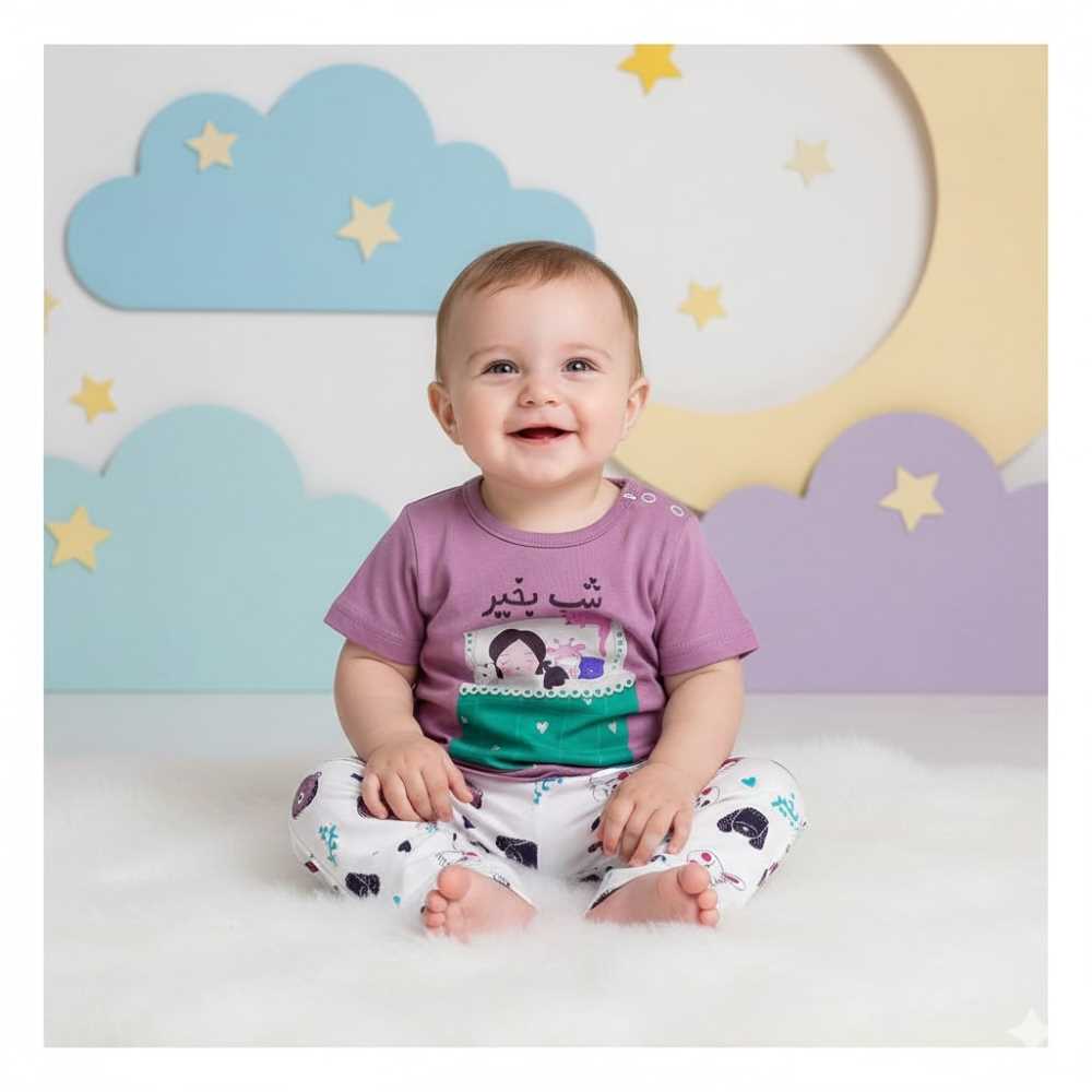 Basix Infant Ghousla Night Suit (Tee + Pajama) 2615