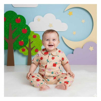 Basix Infant Apple Of My Eye Full Length Frill Romper  2622