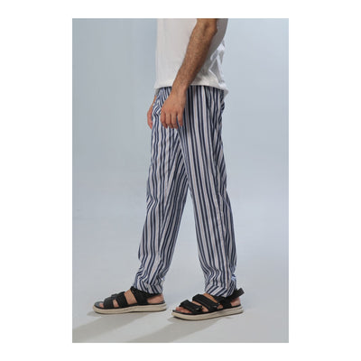 Basix Men's Cotton Striped Trouser  Burgundy  Mid Night & Sky Blue  MT-919