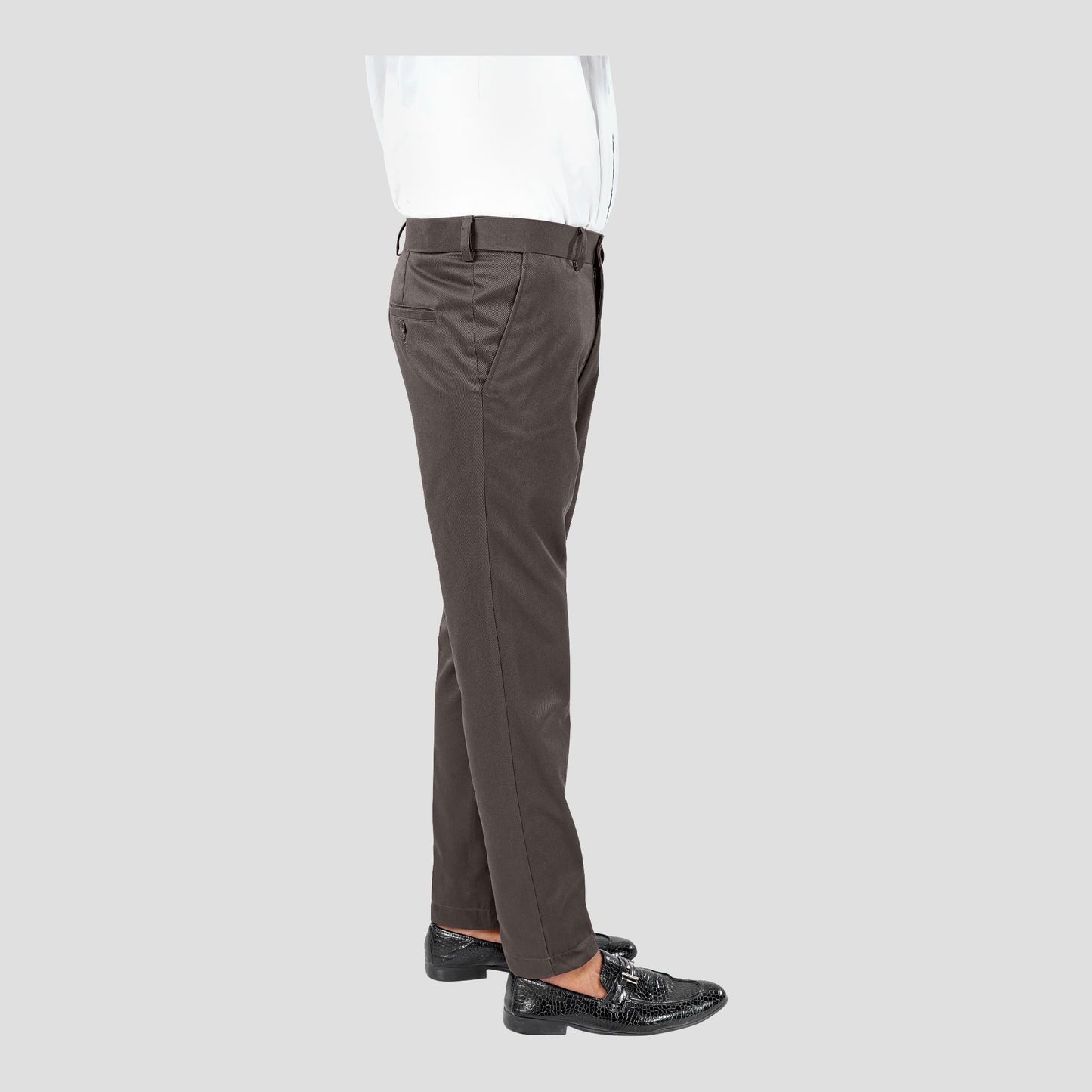 Basix Regular Fit Cotton Formal Dress Pant, Brown