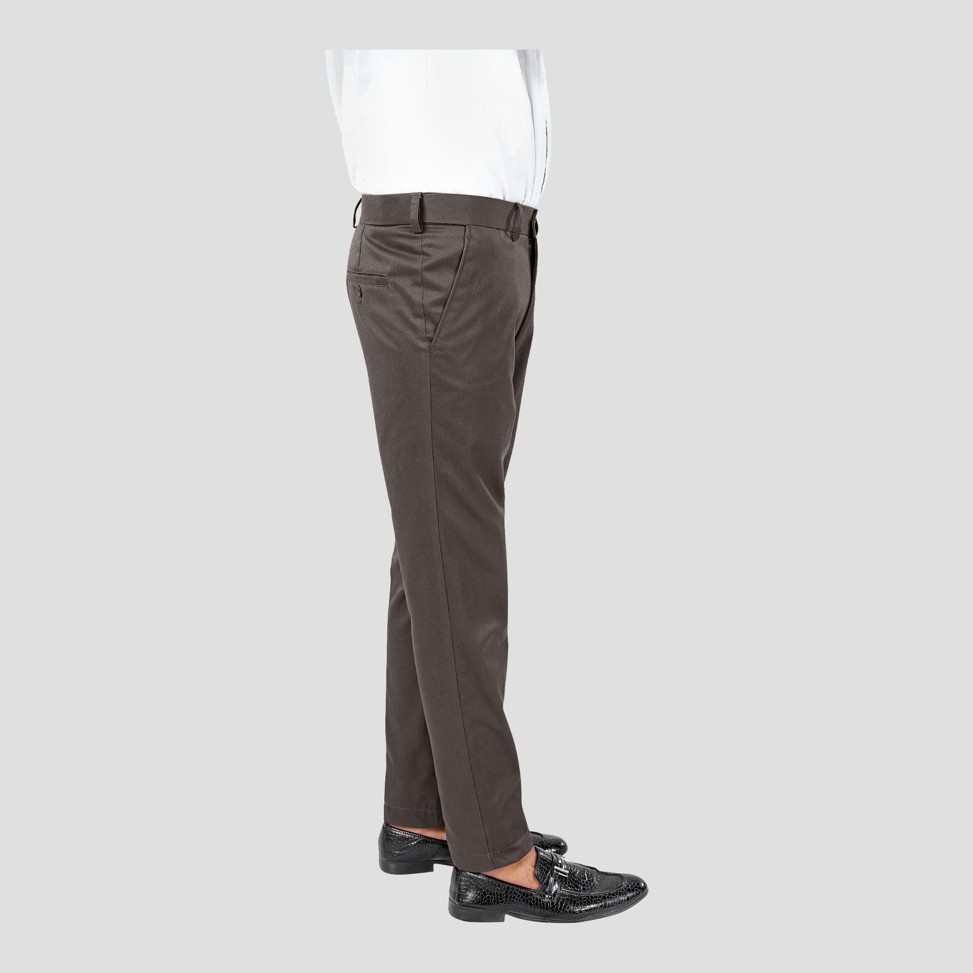 Basix Regular Fit Cotton Formal Dress Pant, Brown