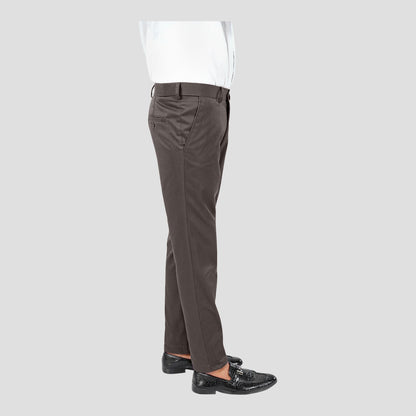 Basix Regular Fit Cotton Formal Dress Pant, Brown