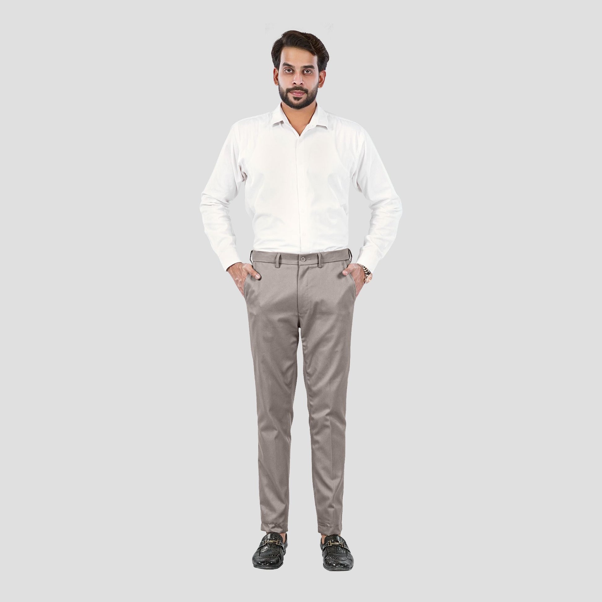 Basix Regular Fit Cotton Formal Dress Pant, Camel