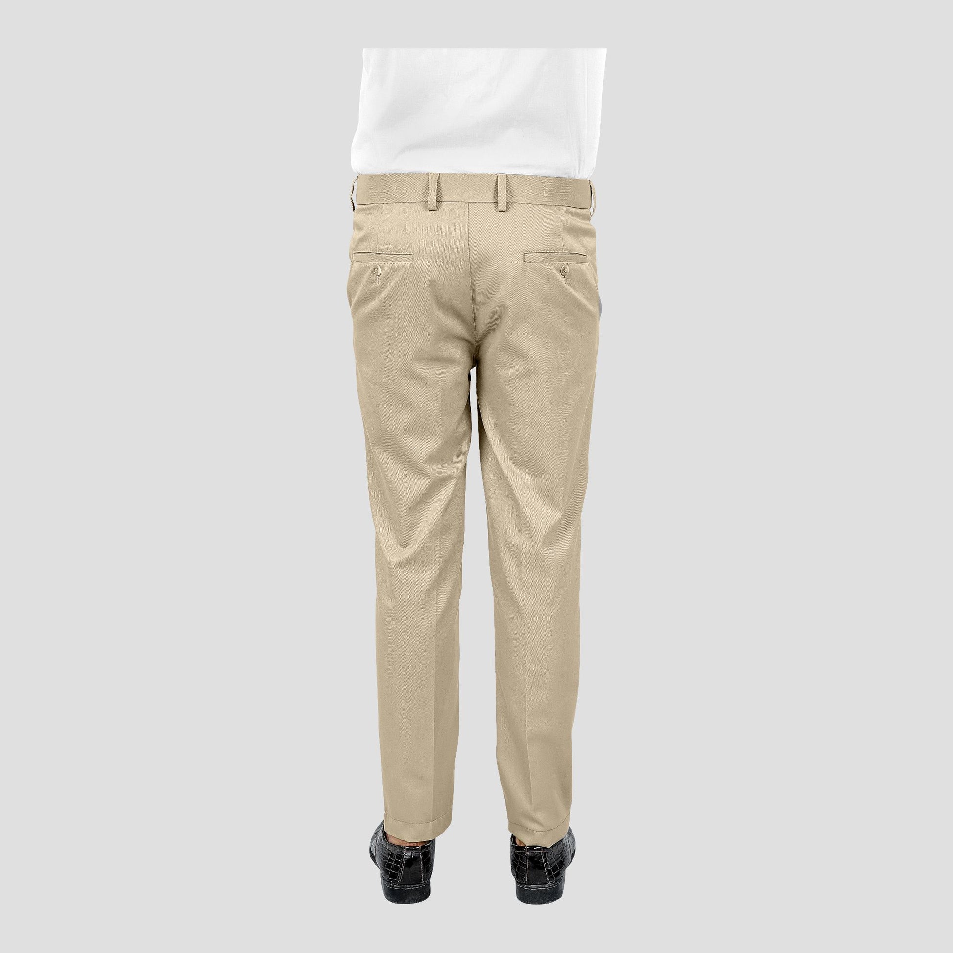 Basix Regular Fit Cotton Formal Dress Pant, Khaki