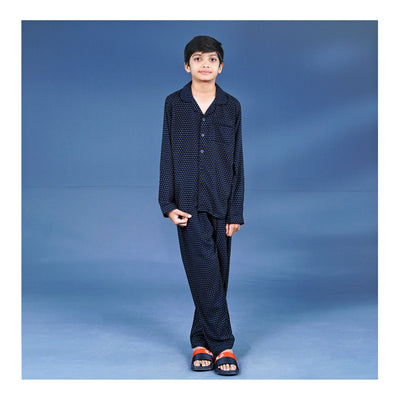 Basix Boys Printed Night Suit  Black  BYS-256