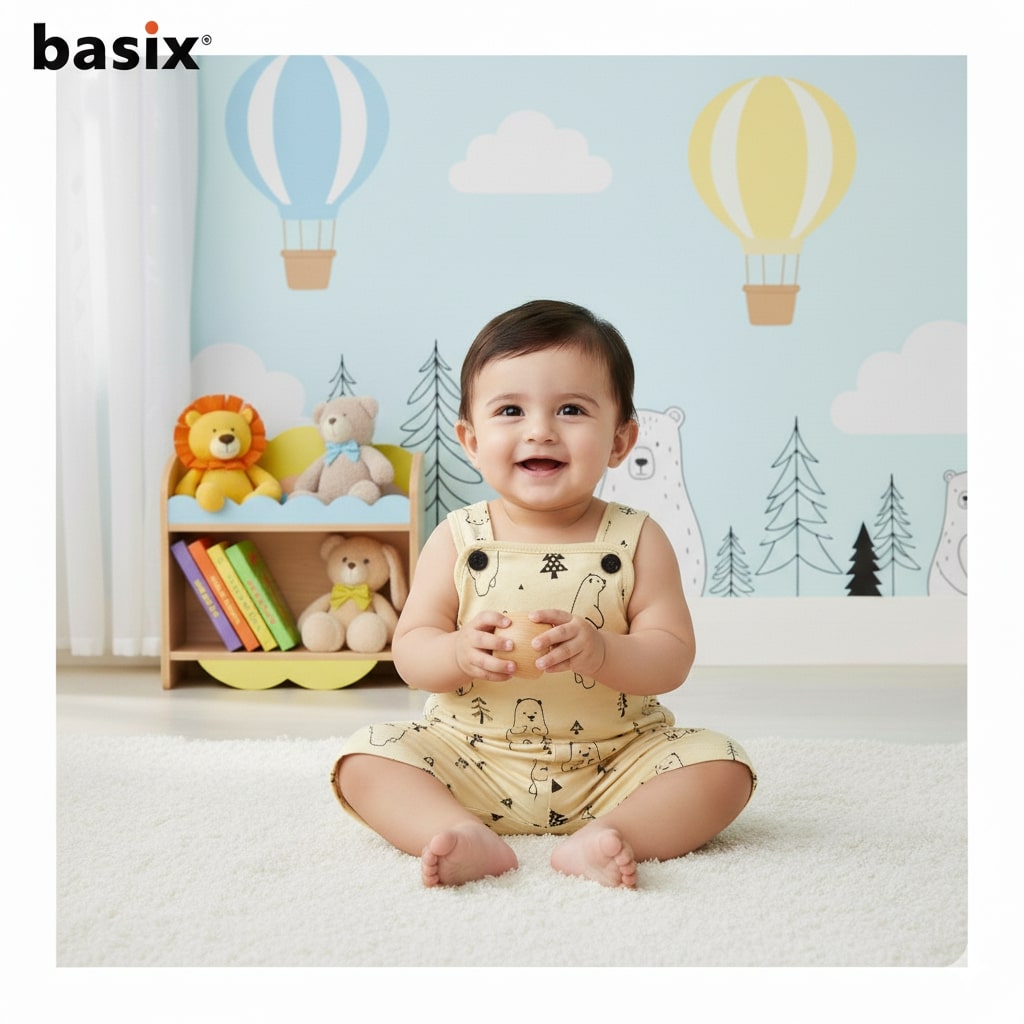 Basix Infant Center Cut Dungaree, 6003