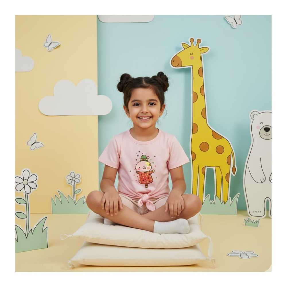 Basix Girls Knot Top, 6039