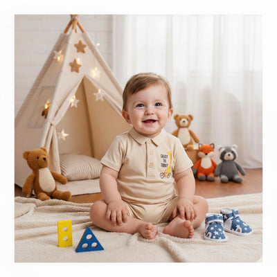 Basix Infant Polo Romper  5955