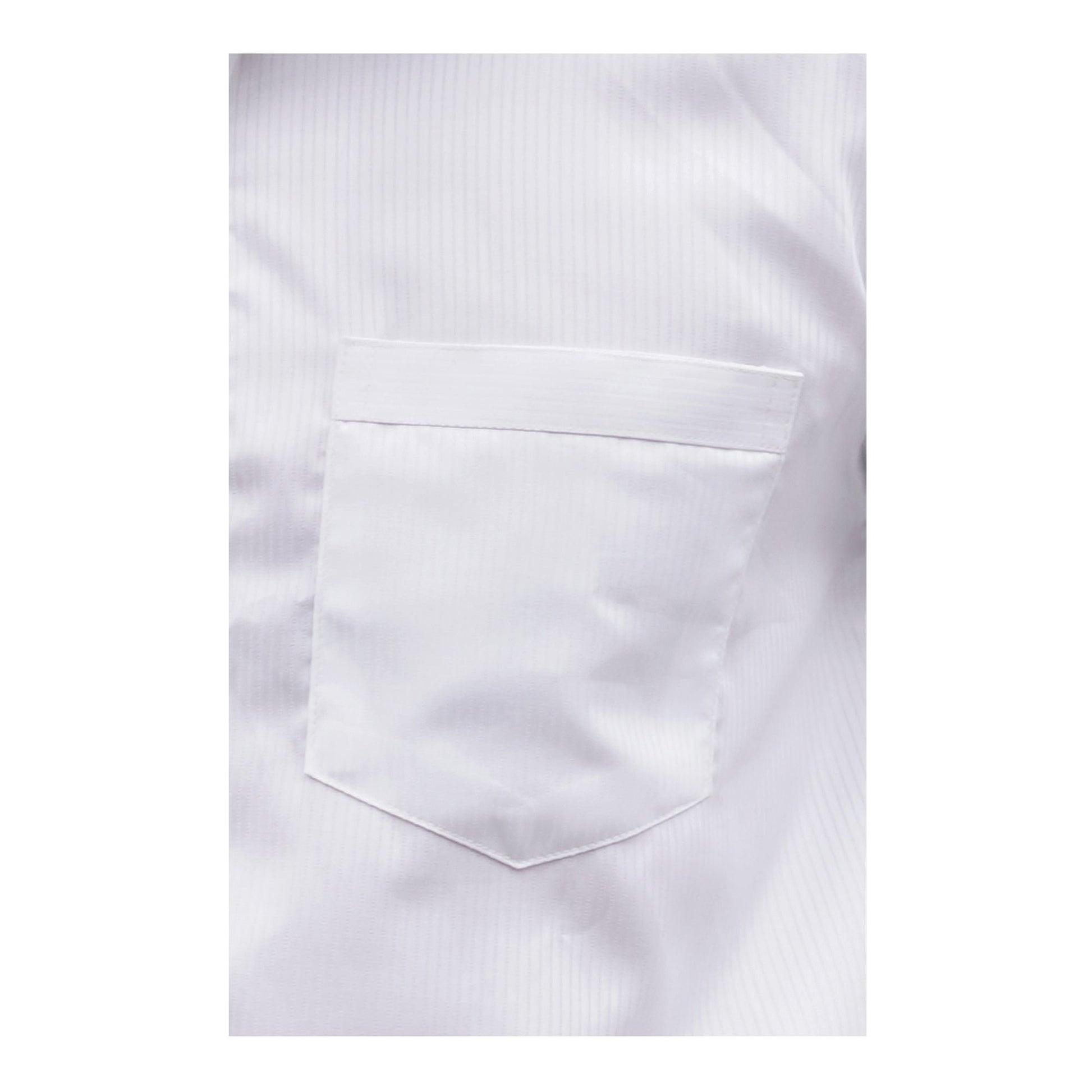 Basix Men's Cotton Wrinkle-Resistant Self Stripe Shirt, White, MFS-113