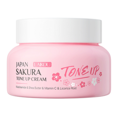 Laikou Japan Sakura Tone Up Cream, Vitamin C & Niacinamide, 60g, LK97486B