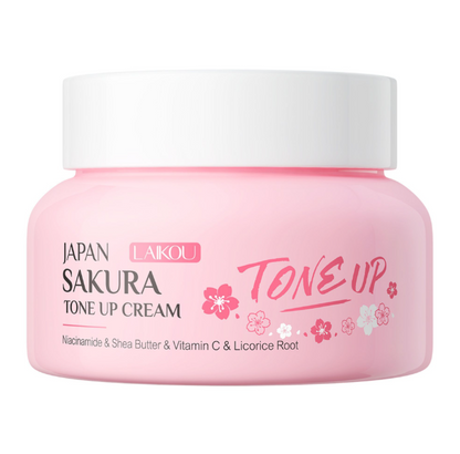 Laikou Japan Sakura Tone Up Cream, Vitamin C & Niacinamide, 60g, LK97486B