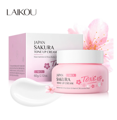 Laikou Japan Sakura Tone Up Cream, Vitamin C & Niacinamide, 60g, LK97486B